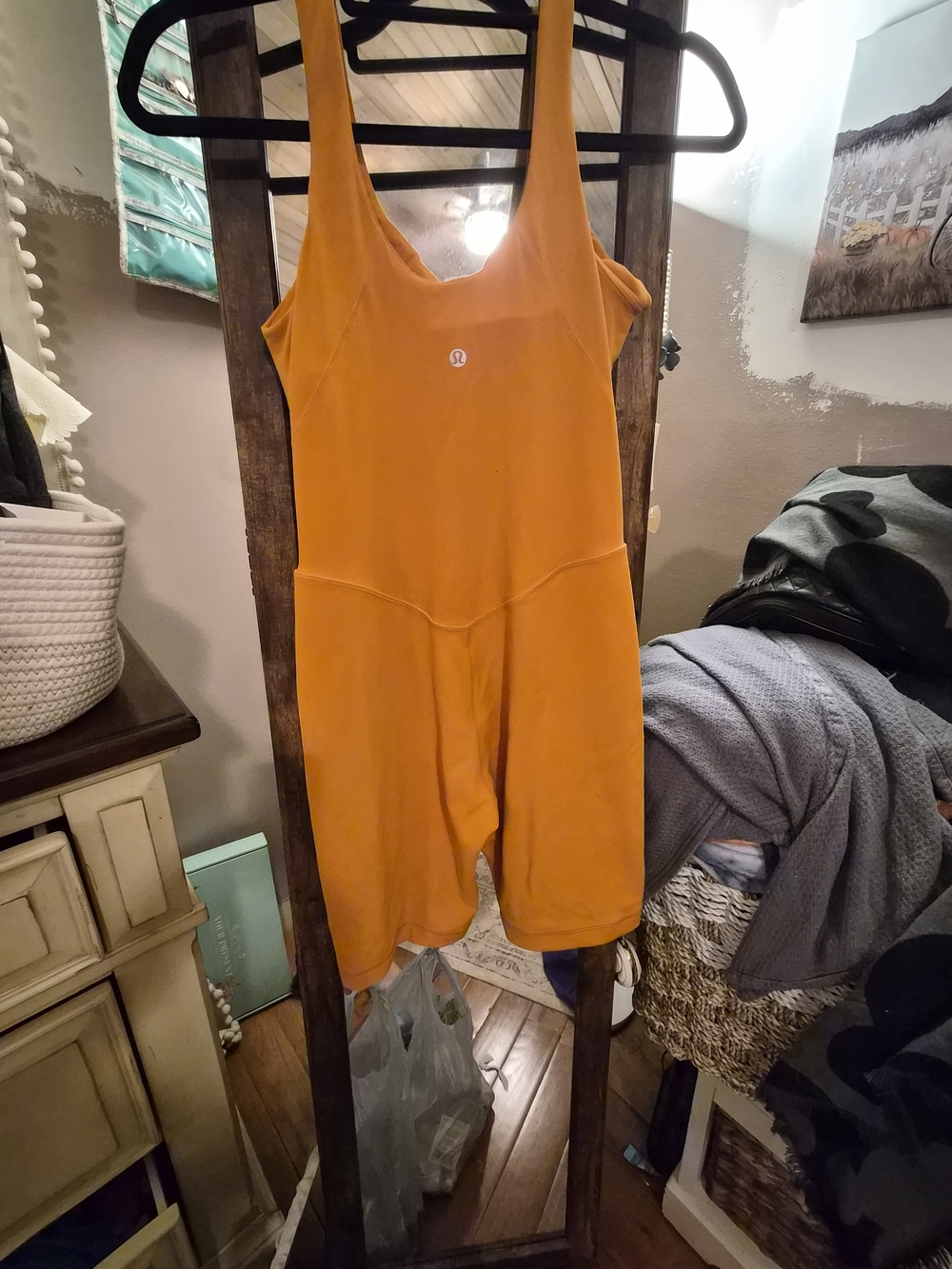 NWT Lululemon Align™ 8" Bodysuit Size 6 Dark Yellow Nulu Romper Yoga Gym $128 - Picture 5 of 10
